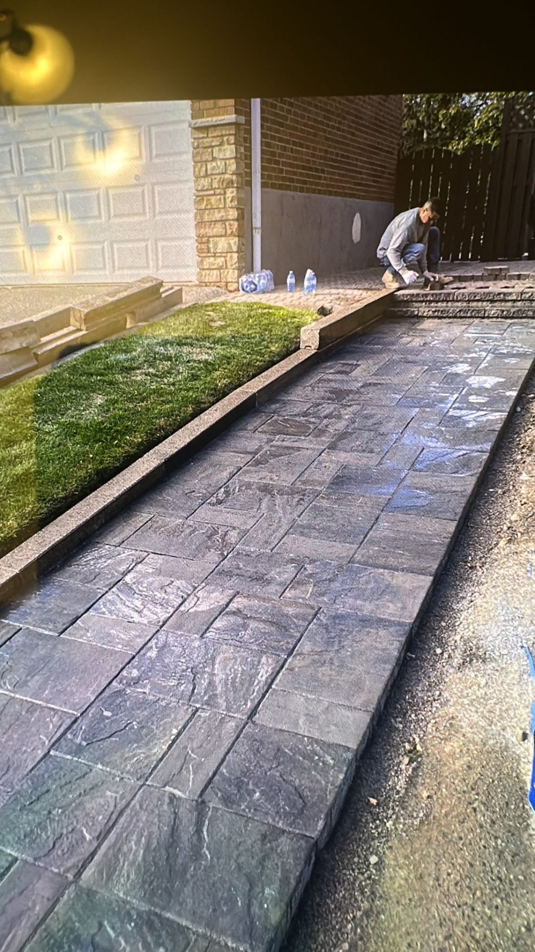 Natural stone walkway and landscape hardscape, GTA project